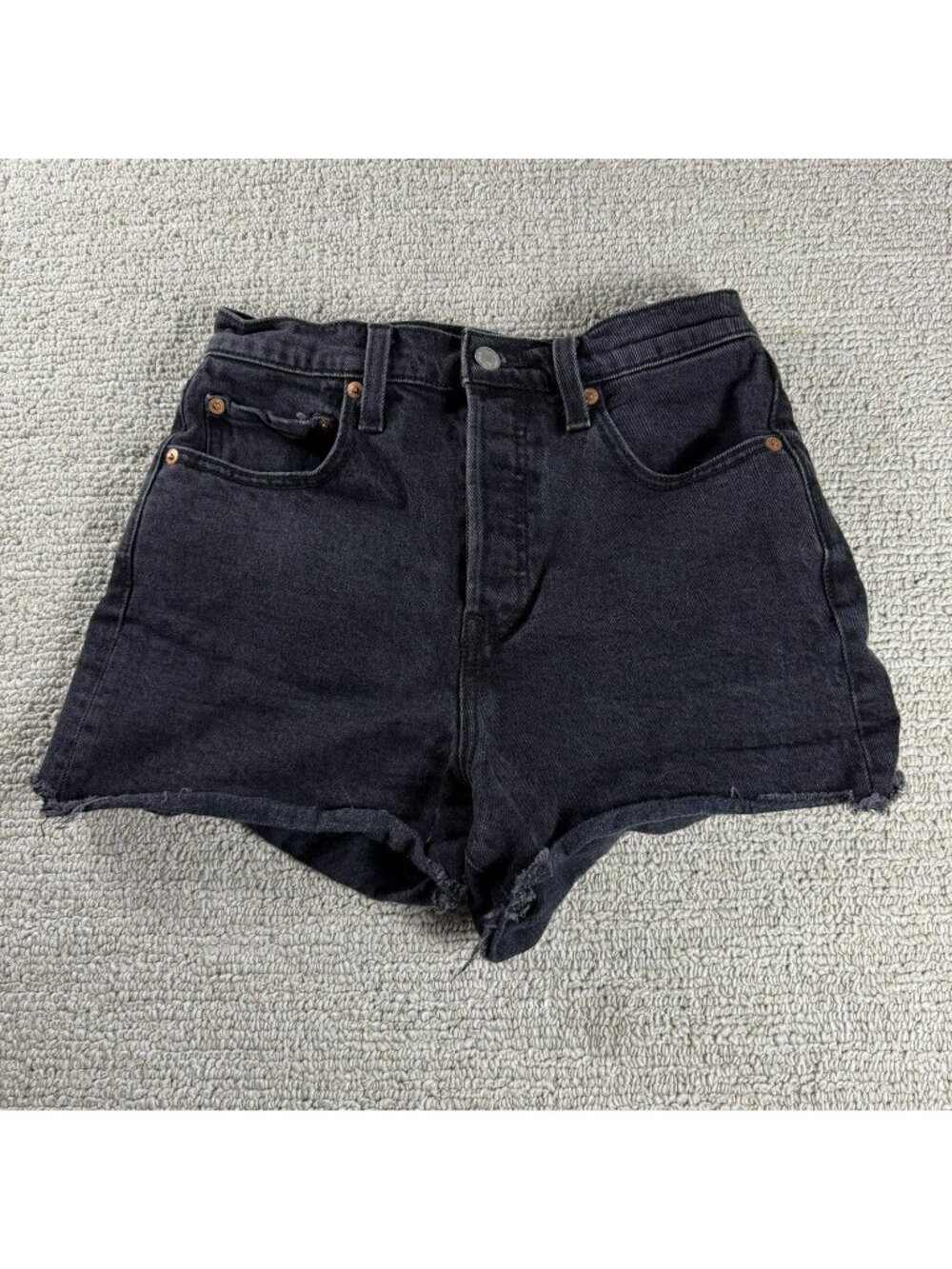Levi’s Premium Ribcage Denim Jean Shorts Black Women’s Size 27 x 3